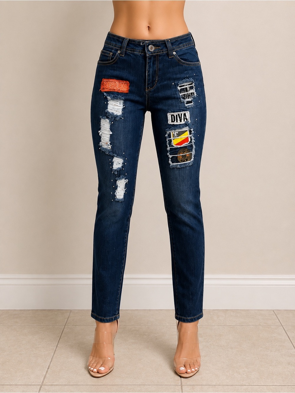 House of Deréon Y2K Distressed Diva Jeans | Beyoncé Beehive